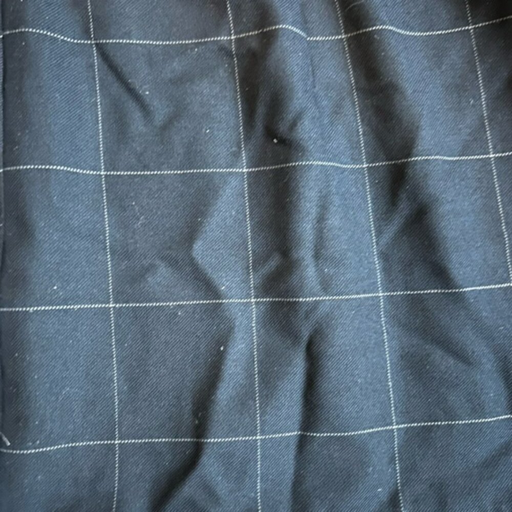 Banana Republic Navy Plaid Knee Length Gray Dress. Size 8 - Picture 3 of 4
